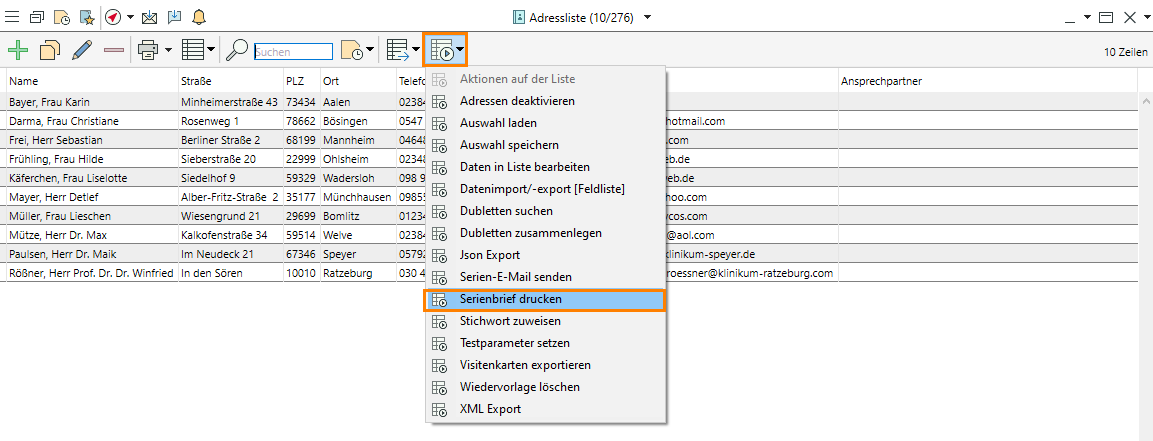 A2 S4 Serienbrief drucken
