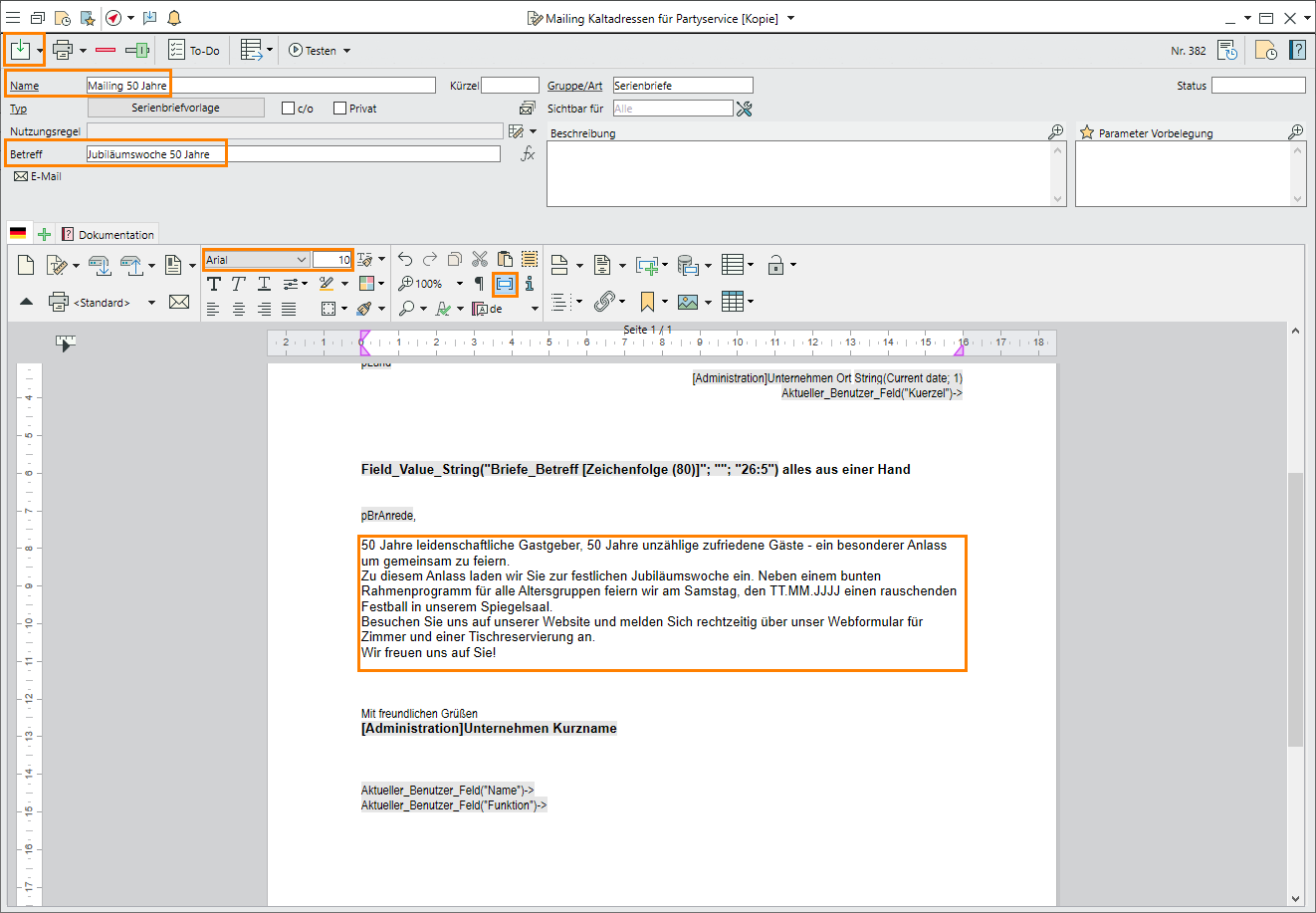 A2 S2 Vorlage anpassen