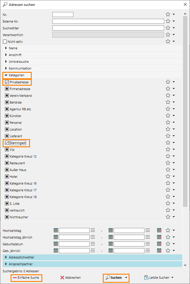 A2 S3 Adressen selektieren