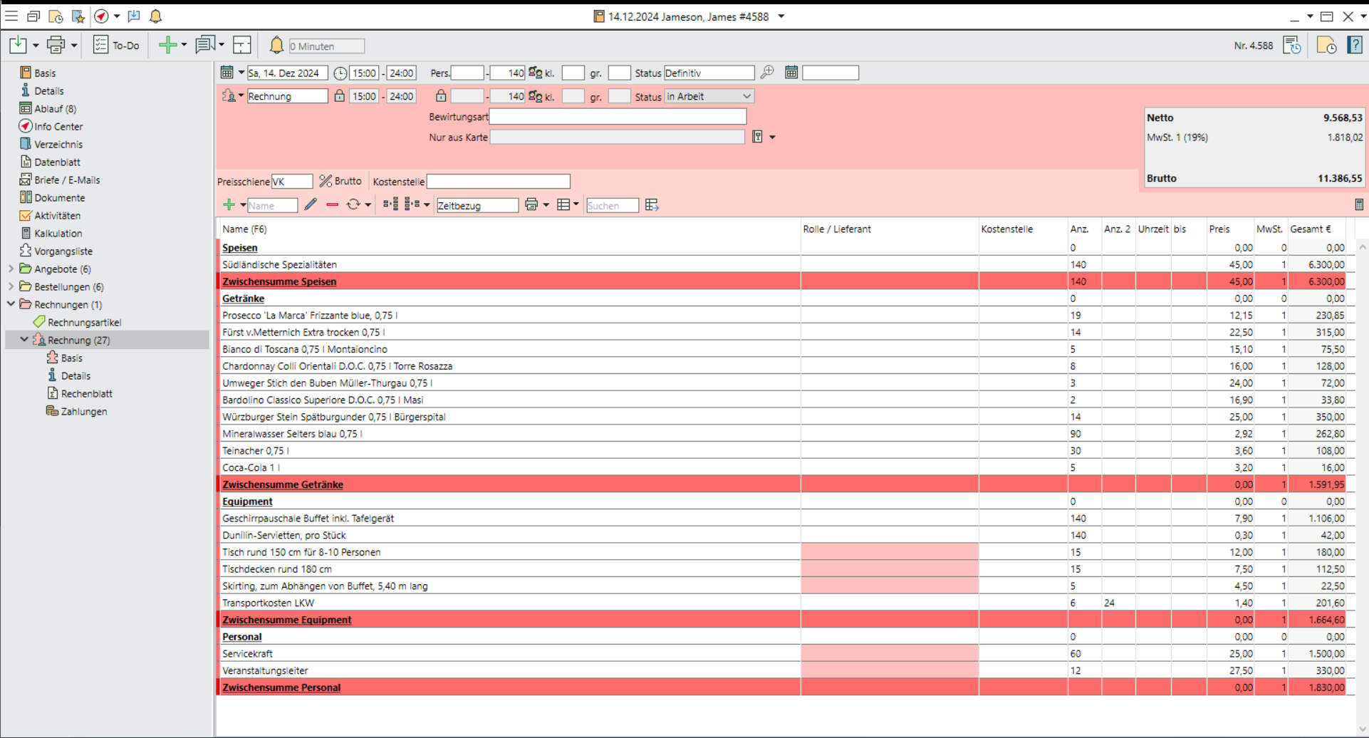 Rechnung bis Mahnung